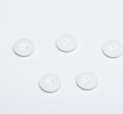Knoflík bílý, matný s 