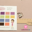 Dvojitá gázovina / mušelín starorůžový s výšivkou motýla