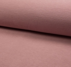 Jednobarevný úplet žebrovaný (ottoman) zaprášený růžový