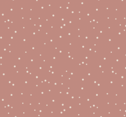 Žebrovaný úplet potisk bílé puntíky na růžové, BIO