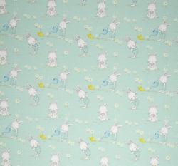 Úplet potisk králíčci zahradníci na mintové