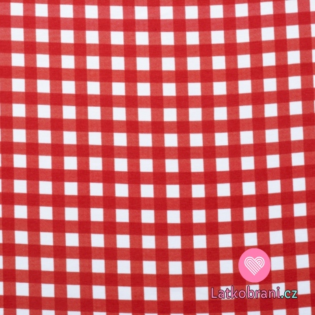 Úplet potisk červeno-bílá kostička