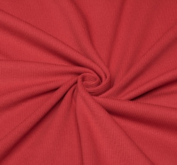 Žebrovaný úplet jednobarevný tmavě červený 