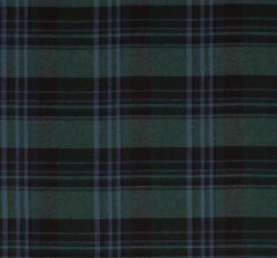 Bavlněný flanel modro - zelená kostka