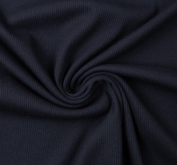 Žebrovaný jednobarevný úplet námořnicky modrý