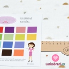 Dvojitá gázovina / mušelín tvary na bílé 