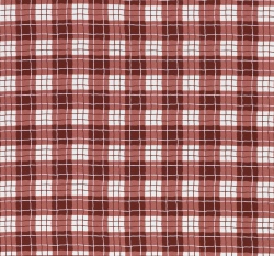 Teplákovina potisk káro na bordové