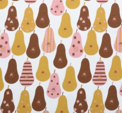 Úplet potisk sladké hruštičky na bílé