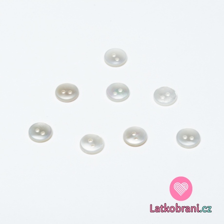 Knoflík hladký perleťový