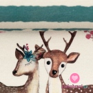 Panel jelení rodinka mezi petrolejovými pruhy