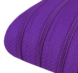 Metrážový zip spirálový 3 mm fialová