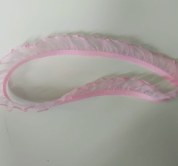 Pruženka prádlová, s volánem růžová