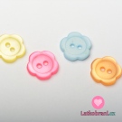 Knoflík dětský, kytička tmavá růžová - střední