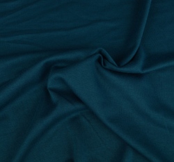Viskózový jednobarevný úplet petrolejový tmavý