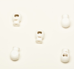 Brzdička s jedním otvorem bílá