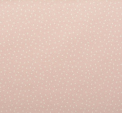 Teplákovina potisk drobné puntíčky na růžové