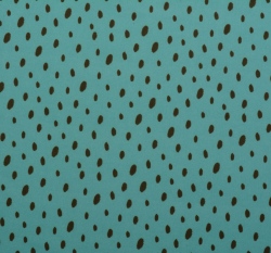 Softshell potisk nepravidelné puntíky na modré