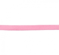 Bavlněná plochá šňůra růžová
