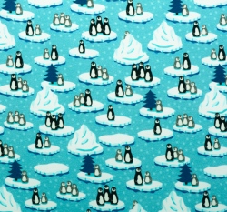 Úplet potisk tučňáci na ledové kře