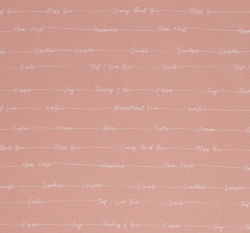 Úplet potisk zamilované psaní na starorůžové 