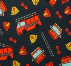 Úplet potisk hasiči na tmavě šedé 