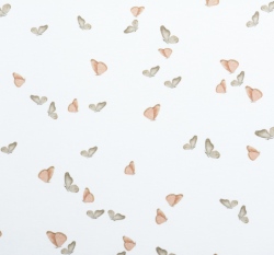 Úplet poletující motýlci na bílé 