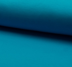 Teplákovina počesaná modrá aqua