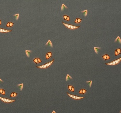 Softshell s fleecem potisk strašidelné oranžové kočky na šedé