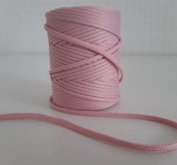 Šňůra oděvní kulatá  PES 4 mm starorůžová světlá
