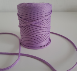 Šňůra oděvní kulatá  PES 4 mm fialová lila