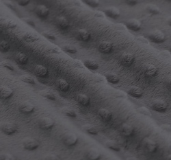 Minky fleece - bublinky tmavě šedá