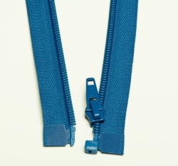 Zip spirálový dělitelný jeansově modrý 60cm