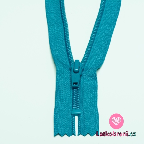 Zip spirálový nedělitelný modrý 18 cm