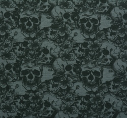 Úplet potisk lebky na šedé, BIO 
