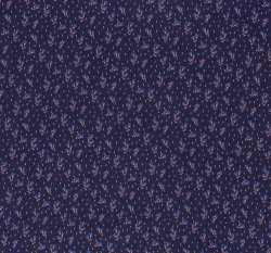 Viskóza potisk kytičky na tmavě modré 
