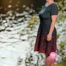 Úplet potisk "červánky" na vodní hladině, bordura