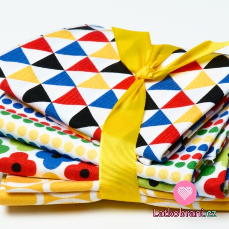 Látkový balíček - bavlna set žlutá