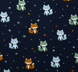 Úplet lištičky na námořnické modré 