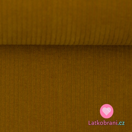 Elastický manšestr hořčicový 