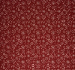 Bavlněné plátno vločky na bordó 