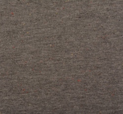 Teplákovina počesaná tmavě šedé melange s barevnými nopky