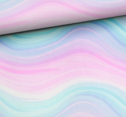 Teplákovina potisk duhové vlnky