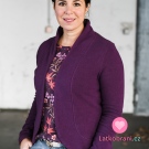 Italská pletenina, počesaná fialovo - bordó