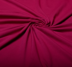 Jednobarevný úplet zaprášená malinová sytá 220 g, šíře 180 cm