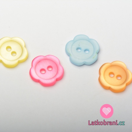 Knoflík dětský, kytička žlutá - větší