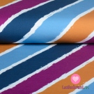 Teplákovina potisk šikmé pruhy v zimních barvách