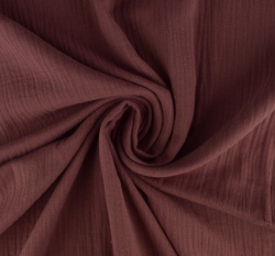 Dvojitá gázovina / mušelín starorůžová tmavá