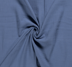 Dvojitá gázovina / mušelín indigově modrá