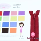 Zip spirálový dělitelný tmavě červený 40cm