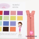 Zip spirálový dělitelný lososový 45cm